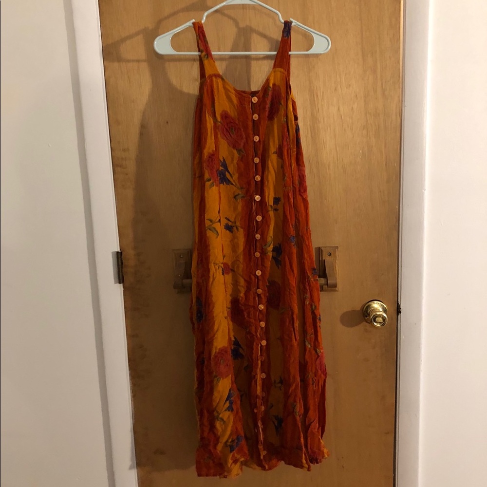 Vintage Floral Midi Dress